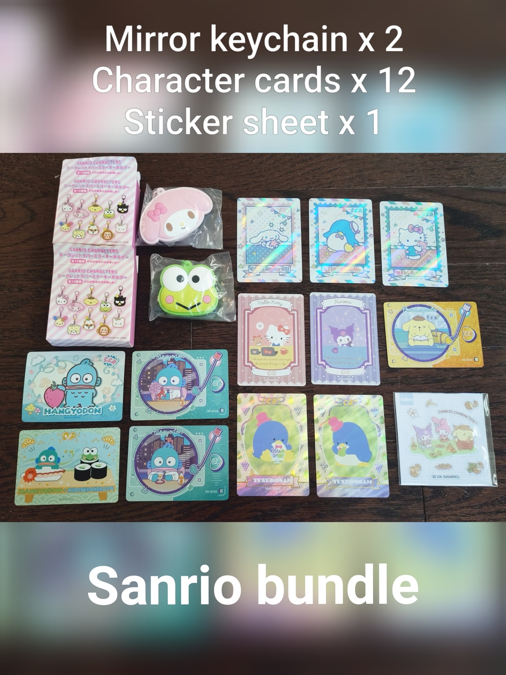Sanrio Bundle - Keychains, Cards, Stickers